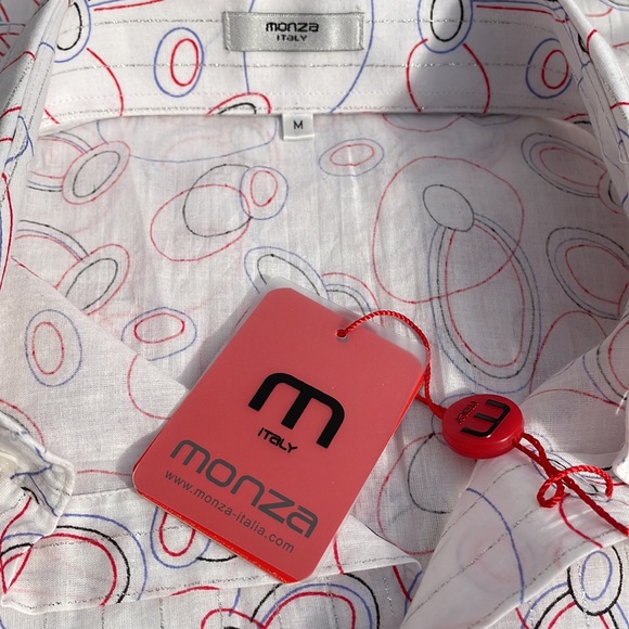 New with tags Monza Button up Long Sleeve Shirt Size M - Picture 5 of 5